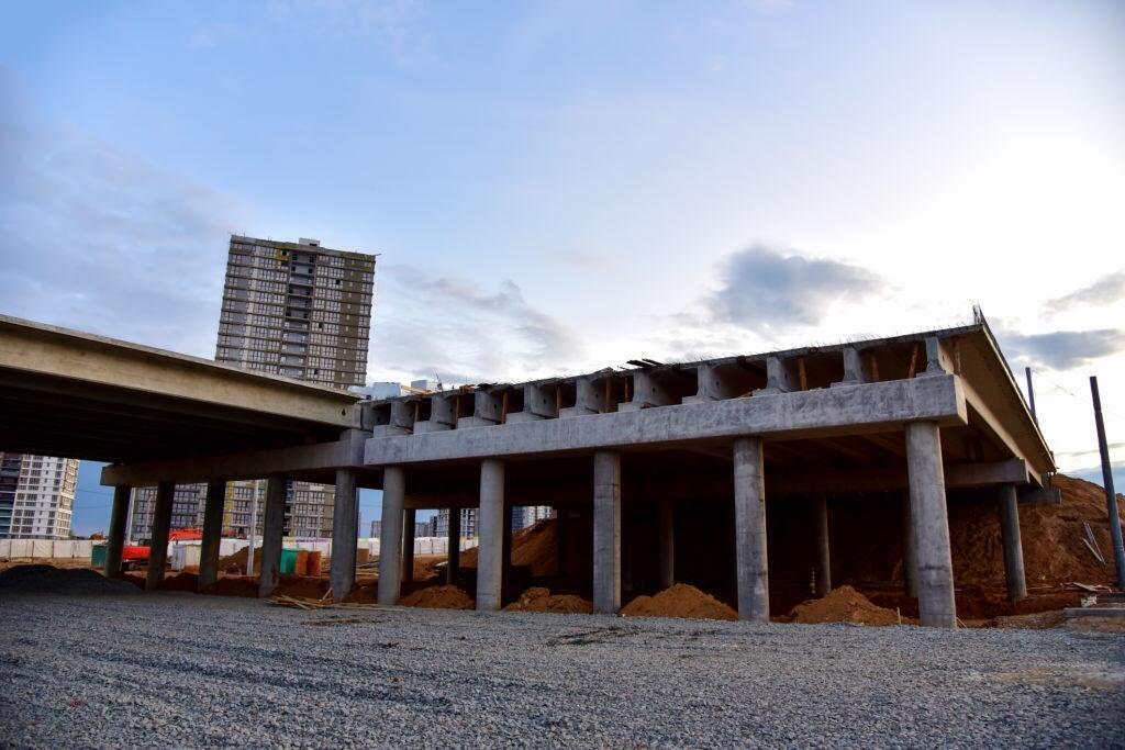 Строительство эстакады мостовым бетоном М550 b40